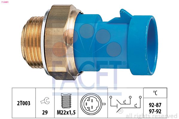 FACET hőkapcsoló, hűtőventilátor 7.5681