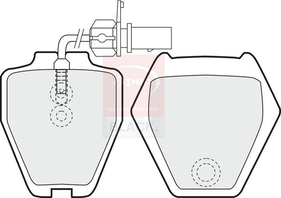 APEC Brake Pad Set, disc brake PAD1179B