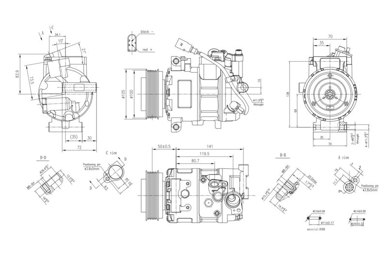 HELLA 8FK 366 201-091 Compressor, air conditioning