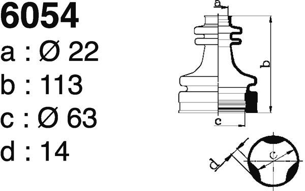 DEPA 6054 Gaiter, Propshaft