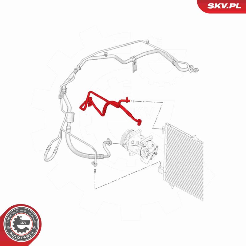 ESEN SKV 43SKV597 High/Low-pressure Line, air conditioning