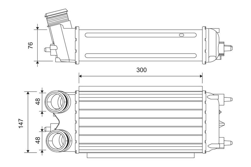 VALEO Intercooler, inlaatluchtkoeler 818242