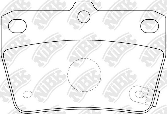 Комплект гальмівних накладок, дискове гальмо, Nibk PN1424