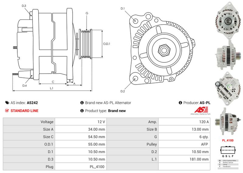 Generaator, AS-PL A5242