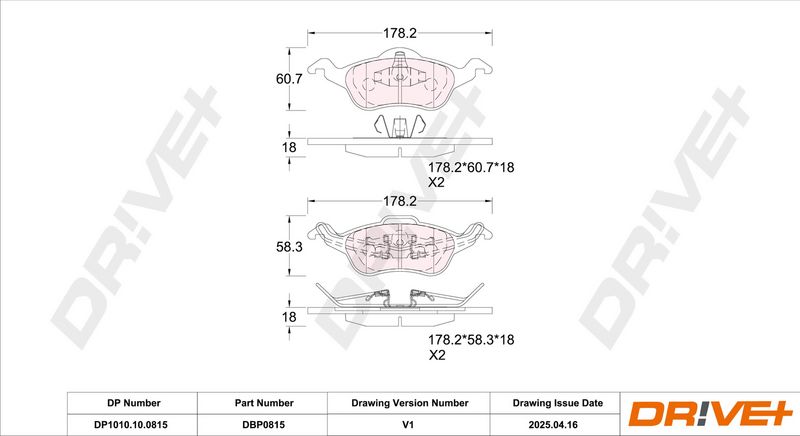 Set placute frana,frana disc DP1010.10.0815 Dr!ve+