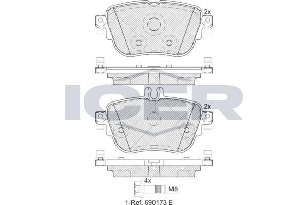 ANDEL 182290 - Brake Pad Set, disc brake