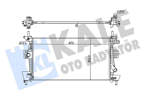 KALE FORD радіатор охолодження C-Max,Focus III 1.6 10-