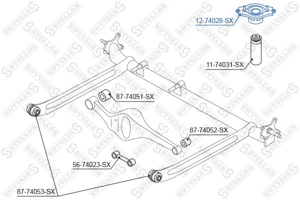 STELLOX 12-74028-SX Suspension Strut Support Mount