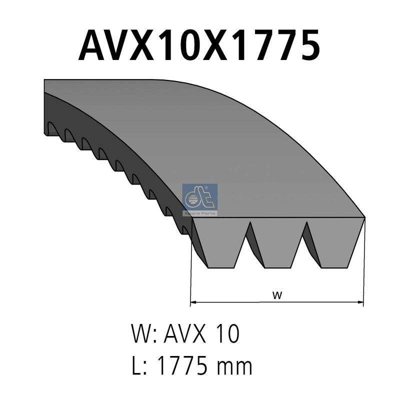 Set curea trapezoidala DT Spare Parts 3.34439