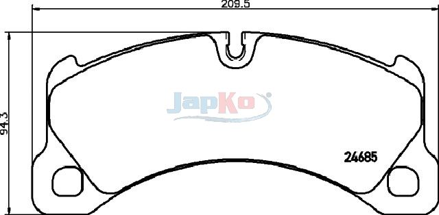 Piduriklotsi komplekt, ketaspidur, JAPKO 500948
