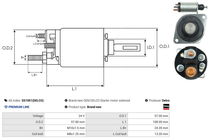 AS-PL SS1051(DELCO) Solenoid Switch, starter
