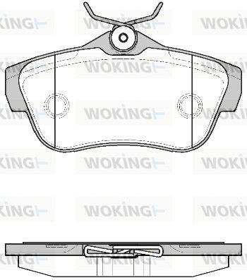 Комплект гальмівних накладок, дискове гальмо, Woking P1399300
