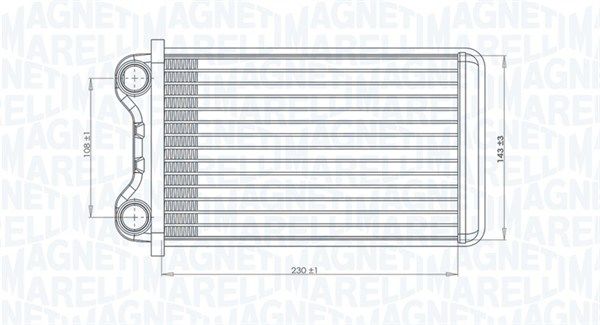 Теплообмінник, система опалення салону, Magneti Marelli 350218472000