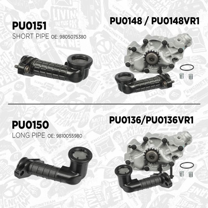 Product Image - Inlaatpijp, oliepomp - PU0150 - ET ENGINETEAM