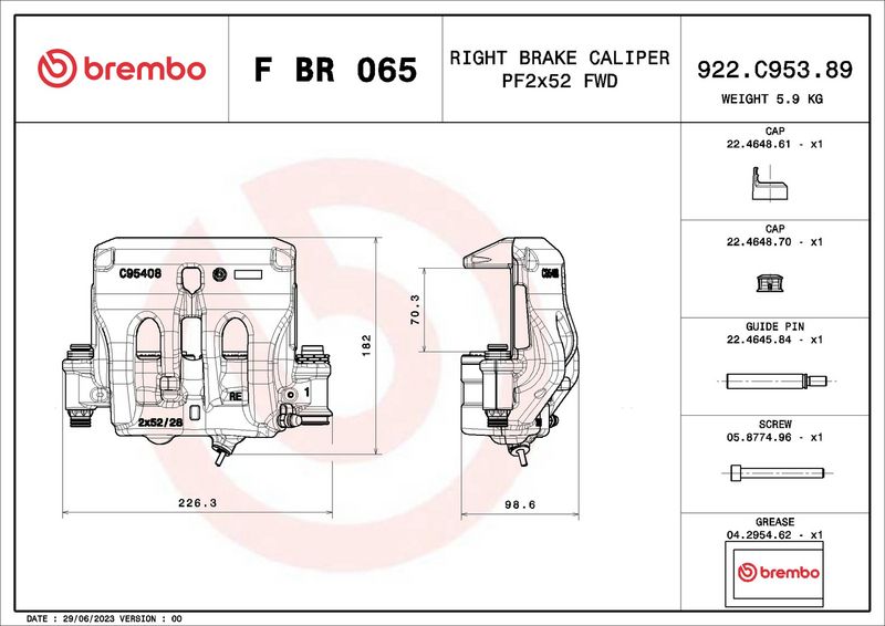 BREMBO F BR 065 Brake Caliper