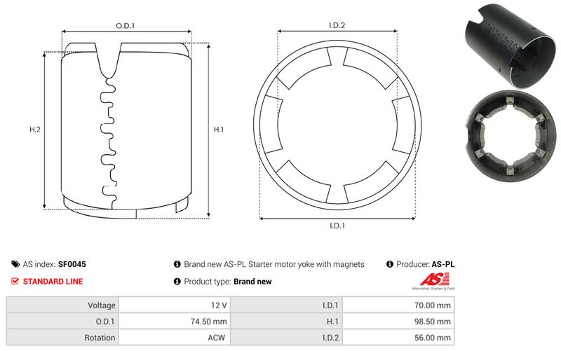 AS-PL SF0045 Field Winding, starter