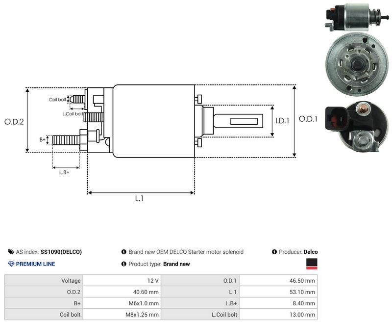 AS-PL SS1090(DELCO) Solenoid Switch, starter