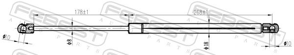 FEBEST 22117-015 Gas Spring, bonnet
