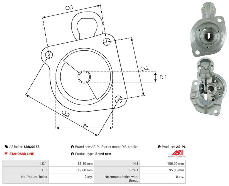 AS-PL SBR2015S Starter Lid, carburettor