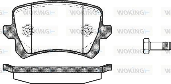 Колодки тормозные, задние, AUDI A6, Q3; VW Passat, CC, Sharan, Tiguan 05-