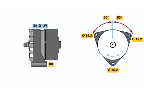 BOSCH Dynamo / Alternator 0 986 033 570