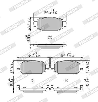 FERODO FDB5247 Brake Pad Set, disc brake