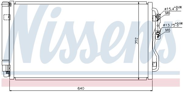NISSENS kondenzátor, klíma 940236