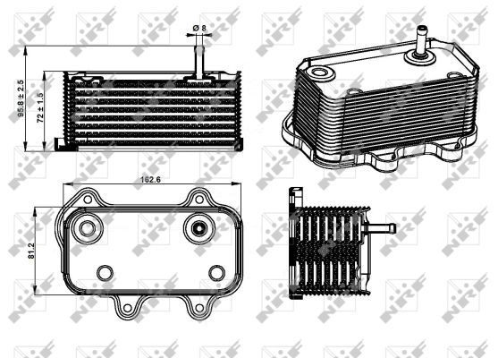 NRF 31289 Oil Cooler, engine oil