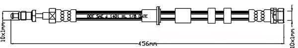 JURATEK fékcső JBH1253