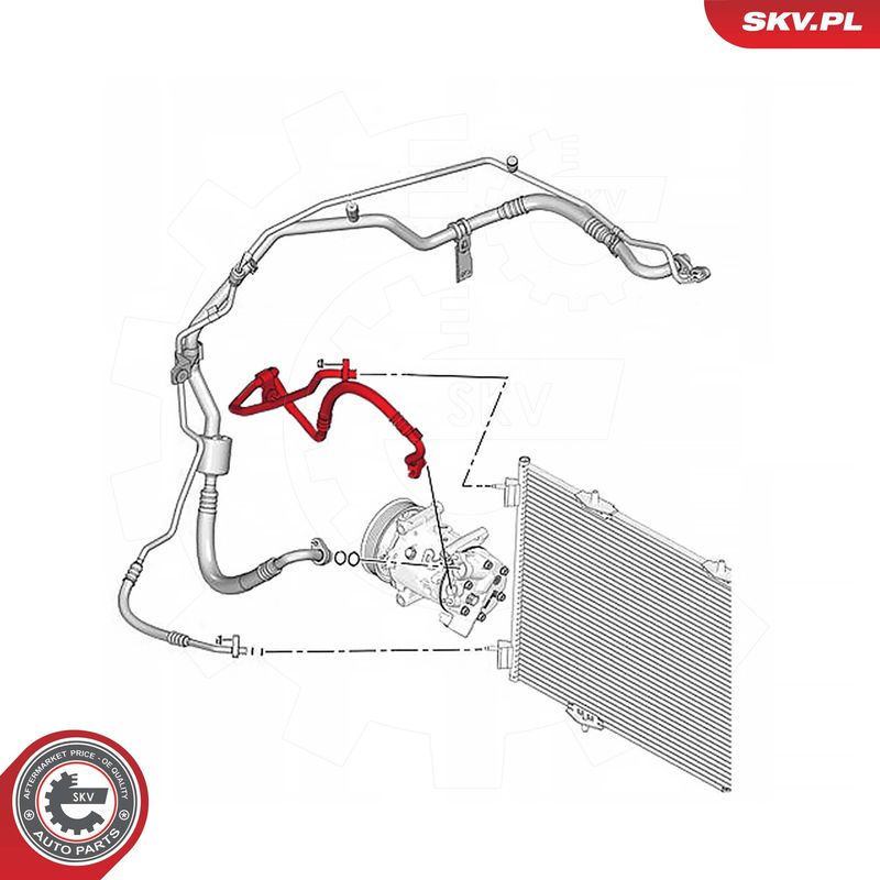 ESEN SKV 43SKV596 High-/Low Pressure Line, air conditioning
