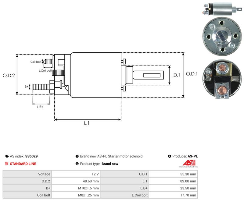Magnetlülitus, starter, AS-PL SS5029