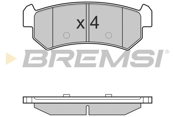 Комплект гальмівних накладок, дискове гальмо, Bremsi BP3148