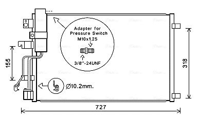 AVA QUALITY COOLING kondenzátor, klíma DNA5290D