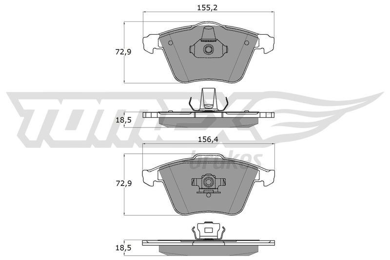 TOMEX Brakes fékbetétkészlet, tárcsafék TX 15-26