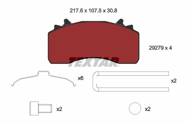 TEXTAR 2927901 Brake Pad Set, disc brake