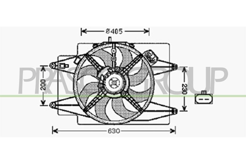 PRASCO ventilátor, motorhűtés AA640F003