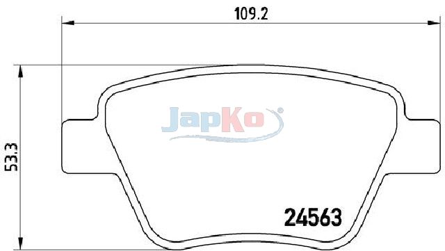 Piduriklotsi komplekt, ketaspidur, JAPKO 510902