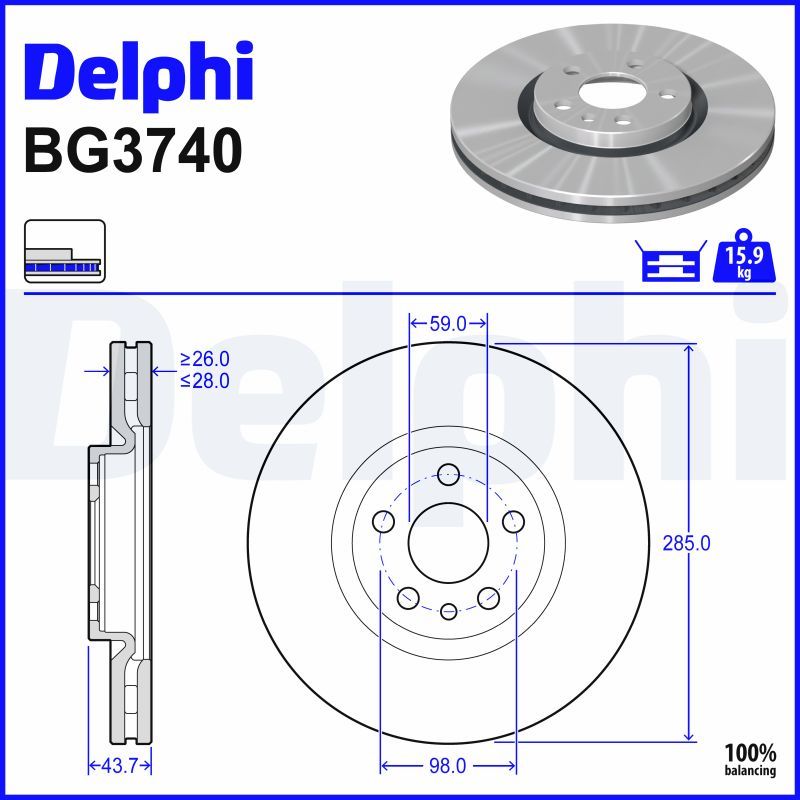 спирачен диск DELPHI