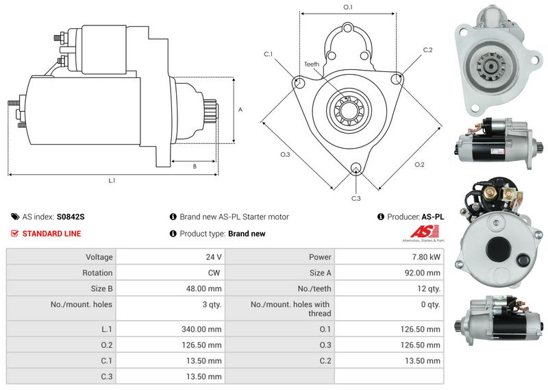AS-PL S0842S Starter