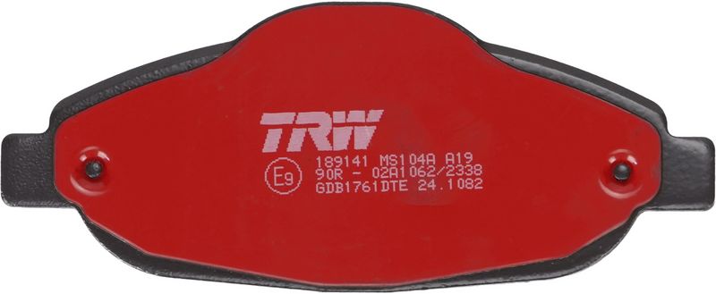 Piduriklotsi komplekt, ketaspidur, TRW GDB1761DTE