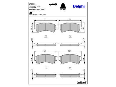 DELPHI LP2111 - Brake Pad Set, disc brake