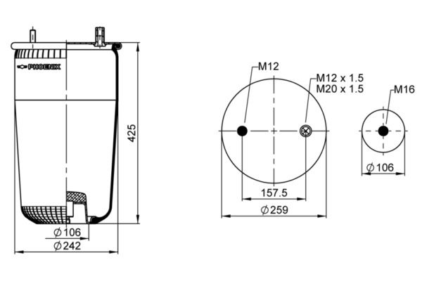 Mech, pneumatické odpružení 1 DK 21 K-3
