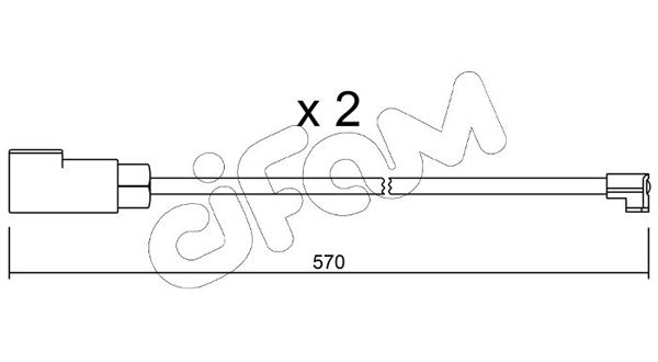 CIFAM figyelmezető kontaktus, fékbetétkopás SU.244K