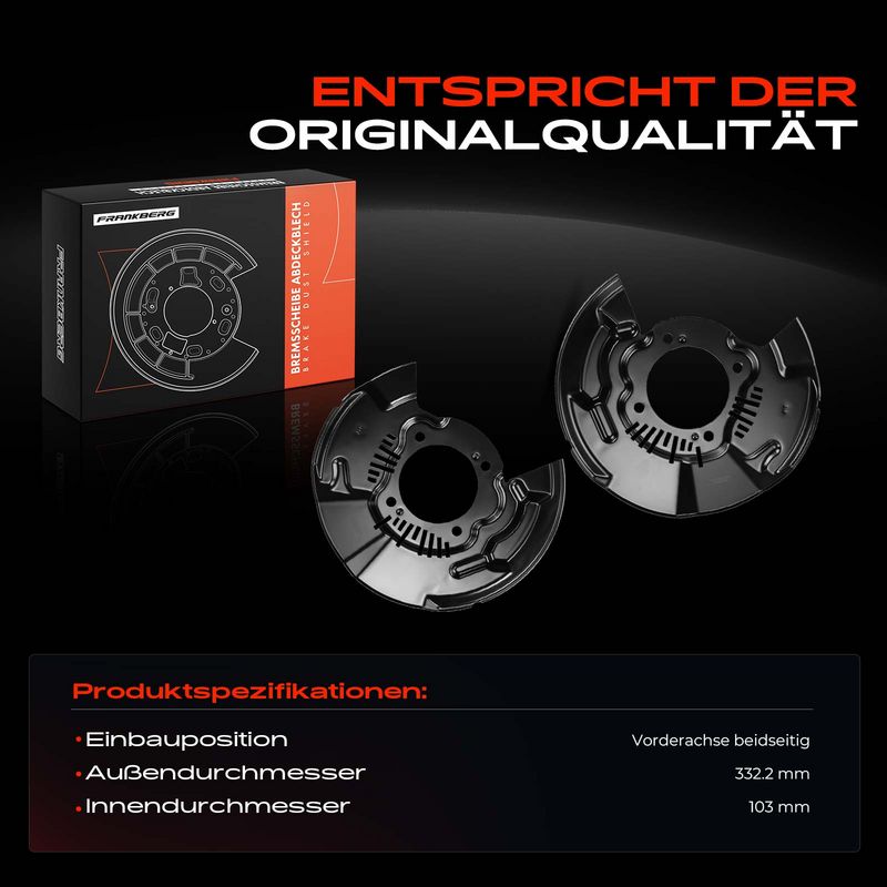Frankberg 5481FB0032628 Splash Guard, brake disc