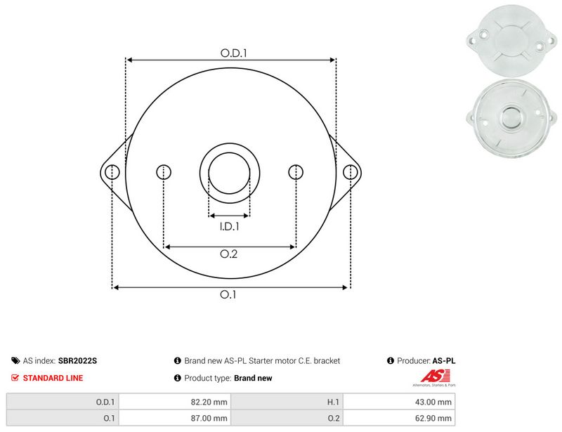 AS-PL SBR2022S Starter Lid, carburettor