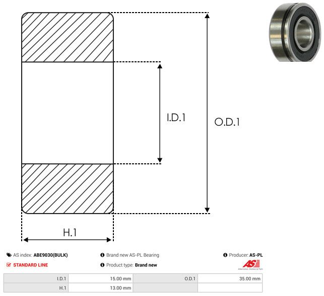 AS-PL ABE9030(BULK) Bearing