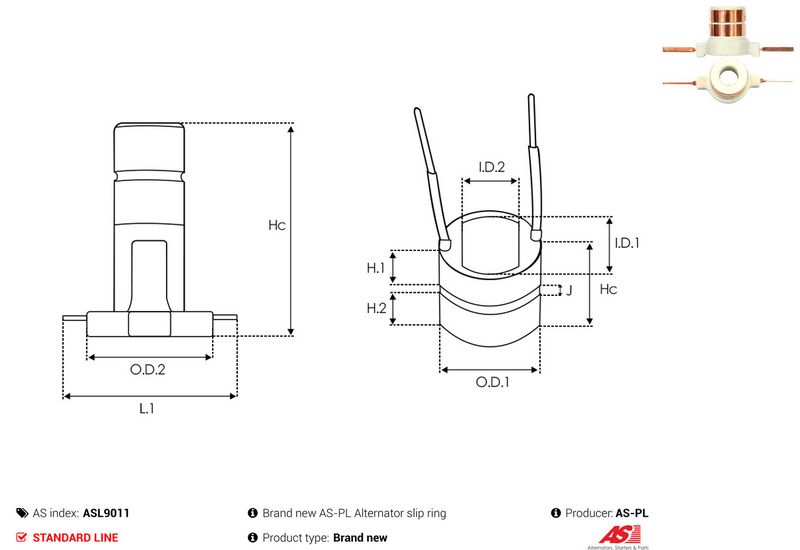 Rõngas, generaator, AS-PL ASL9011