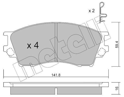 Plaquettes+de+frein+à+disque METELLI 22-0473-0