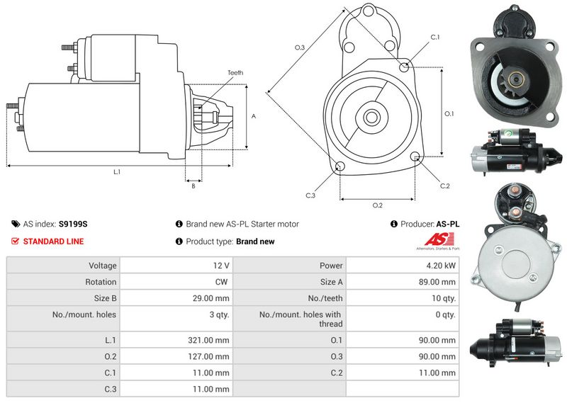 AS-PL S9199S Starter