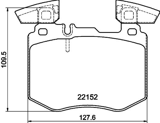 Комплект гальмівних накладок, дискове гальмо, Hella 8DB355039-981